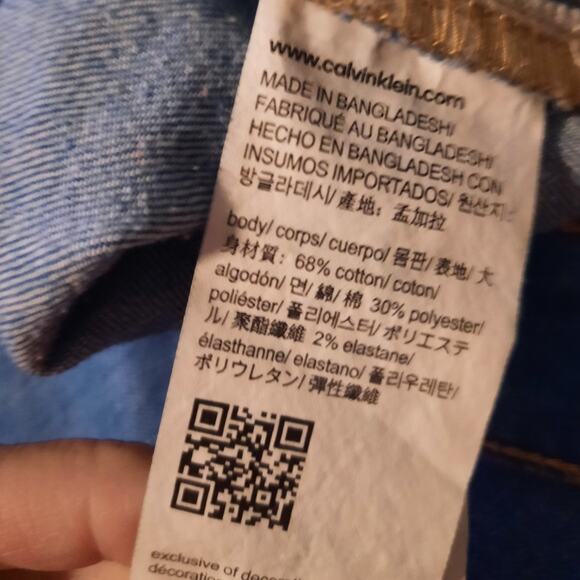 CALVIN KLEIN JEANS Mom Jean Shorts Sz 10 Denim Modest 10" Inseam Bermuda Classic - Picture 9 of 11